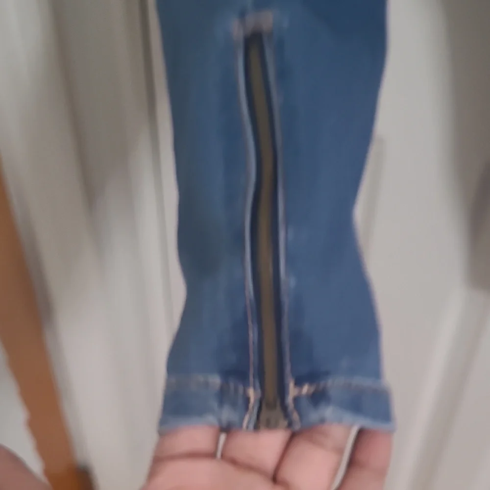 (FF) Nine West HEIDI PULL ON CROPPED Denim Blue Women's Jeggings - Picture 4 of 10